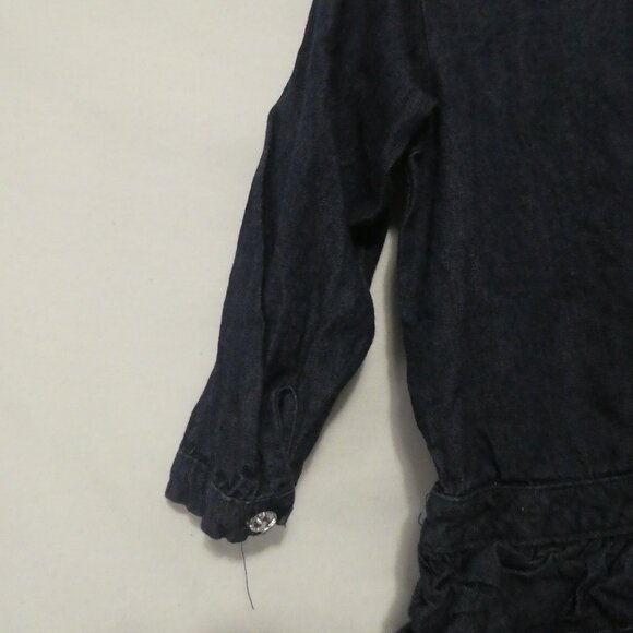 MAGGIE & ZOE | 5T | Blue Denim Dress with Collar and Ruffles - Picture 9 of 16